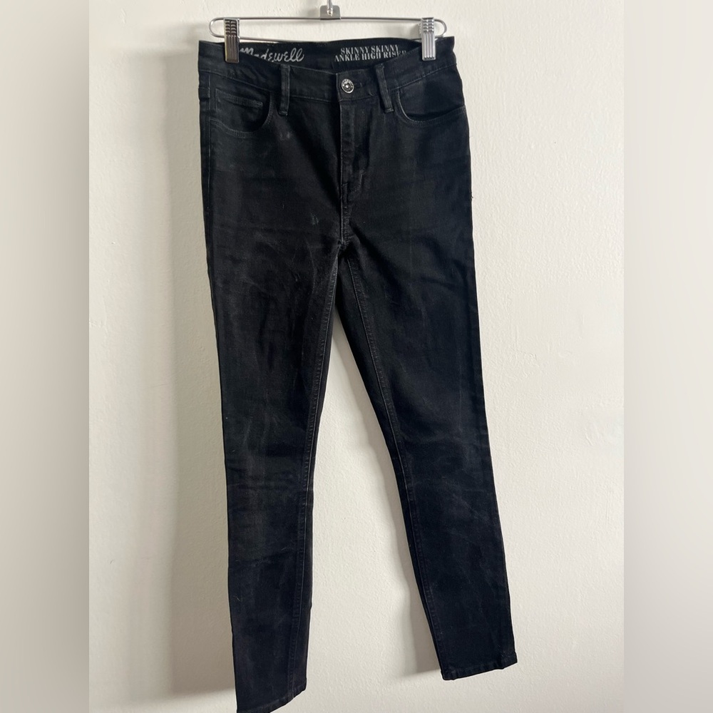 Madewell Black Ankle High Riser Skinny Jeans